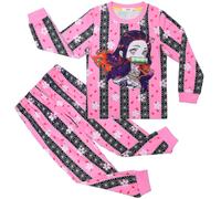 (Rose red, 160cm) Easter Ghost Slayer Demon Slayer Children's Home Clothes Long-sleeved Pajamas Two-piece Suit V Cosplay