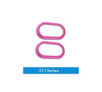 (Rose red-2PCS) Car Inner Door Bowl Decorative Shell Cover For Smart Fortwo Forfour 453 Car Accessories Interior Styling Modification Sticker - Automotive Interior St