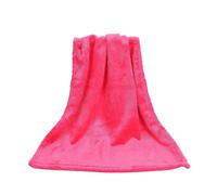 (Rose Red, 70x100cm) Coral Fleece Blankets Super Soft Shaggy Universal Solid-color Fleece Blankets For Sofa