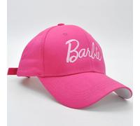 (Rose red) Barbie Baseball Cap Cute Embroidered Pink Curved Brim Cap