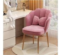 Rose Red Glam Velvet Accent Chair Unique Shell Design Plush Velvet Finish Petal Metal Legs Perfect for Reading & Relaxing 42 x 40 x 45 cm Stylish Home Decor