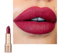 Rose Red Matte Lip Stick, Long Lasting Pink Lipstick for Women, Hot Color Silky Smooth Full-Coverage Moisturizing Lipsticks, Waterproof Non-Sticky Tinted Lip Balm Gift for Women
