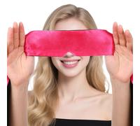 Rose Red Satin Eye Mask, Eye Mask Blindfold for Adult Women Men Comfortable Satin Sleep Masks Soft Silk Satins Blindfold Sleep Masks Eyes Cover Silk Sleeping Blind Folds for Night Sleeping Travel