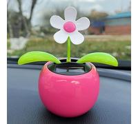 Rose Red Solar Dancing Flower Car Dashboard Decorations - Funny Solar Powered Dancing Flower Pot Car Ornaments Flower Swinging Toy for Car Decor Gifts for Friends Solar Power Learning and Education