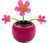 Rose Red Solar Powered Dancing Figures | Car Dashboard Decorations Swing Flowers | Bobblehead Flower for Car Solar Powered Toys Car Decoration Solar Power Ornament Kits