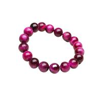 Rose Red Tiger Eye Stone Bracelet For Women Jewelry Single Circle Elastic 6/8/10/12mm(6mm)