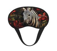 Rose Red Zebra Blackout Sleep Mask - Soft Adjustable Eye Mask for Full Light Blocking, Deep Sleep, Travel & Relaxation