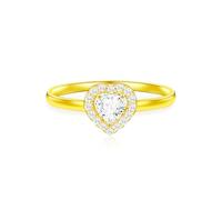 Rose Say Promise Rings for Women 18K Gold Plated Solid 925 Sterling Silver Rings for Women Cubic Zirconia Enamel Red Agate Women's Ring US Size 7, 7, Gold Plated Sterling Silver, Zirconia, enamel, red