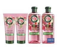 Rose Scent Volume Boost Shampoo 350ml x2 & Conditioner 250ml x2 - Lightweight Hair Care Set for Fuller, Shinier Hair (Rose)