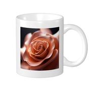 Rose Set Of 1 Printing Mug Aesthetic Modern Artistic Designs Floral Botanical Pretty pink Ceramic Tea Steeping Reusable lnsulated dorm Desk Family Pantry library Coffee Mug Decorative 11 Ounce