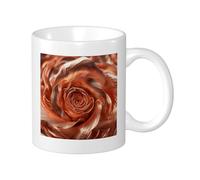 Rose Set Of 1 Printing Mug Beautiful Floral Plant Artistic Aesthetic Modern Designs pink orange Ceramic Tea Steeping Reusable Desk Family Pantry library dorm Coffee Mug Decorative 11 Ounce