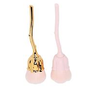 Rose Shape Nail Dust Remover Brush, Pink Rose Nail Cleaning Brush, Multi Functional Makeup Brush with Soft Nylon, Stylish Manicure Dust Remover for Professional and Home U