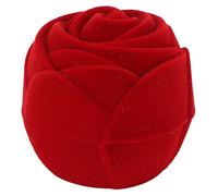 Rose Shape Ring Box, Red Rose Jewelry Gift Box Case Small Trinket Storage Holder Case Earring Jewelry Box for Rings Earrings