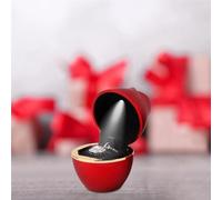 Rose Shape Rings Box Jewelry Ring Case For Marriage Wedding Ceremony Proposal Valentines