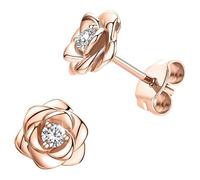 Rose Shaped Earrings, Women Earrings, Anniversary Gift, Rose Wedding Earrings, 5*1.2, Zinc alloy, No Gemstone