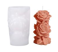 Rose Silicone Mold for Candles | Flower Shaped Plaster Casting Mold - Soap Making Wax Moulds Reusable Craft Supplies for Homemade Projects Holiday Party
