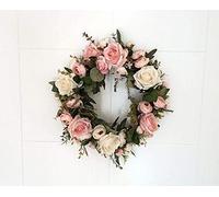 Rose Simulation Flower Garland Fake Flower Hanging Door Decoration Heart-shaped Garland Door Lintel Decoration Wedding Wedding Room Home Furnishing Can Be Wreath Ring Autumn Decorations