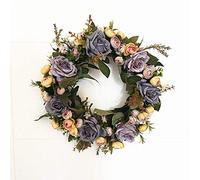Rose Simulation Flower Garland Fake Flower Ornament Door Decoration Heart-shaped Garland Door Lintel Decoration Wedding Wedding Room Home Furnishing Can Be Wreath Ring Autumn Decorations