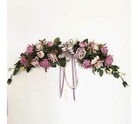 Rose Simulation Flower Garland Fake Flower Ornaments Door Decoration Heart-shaped Garland Door Lintel Decoration Wedding Wedding Room Home Furnishing Can Be Wreath Ring Autumn Decorations