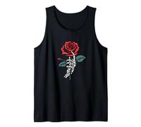 Rose Skeleton Skull Hand Red Flower Rose Men Women Kids Tank Top