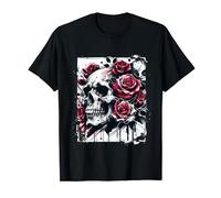 Rose Skull Costume Horror Nightmare Skeleton Skulls Dead T-Shirt