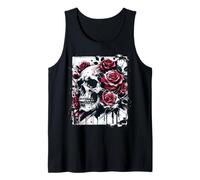 Rose Skull Costume Horror Nightmare Skeleton Skulls Dead Tank Top