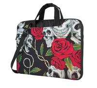 Rose Skull Eyes Print Convenient Laptop Bags Stylish And Protective Computer Bag Style Unique