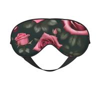 Rose Skull Eyes Print Sleep Mask,Soft Eye Mask with Adjustable Strap for Sleeping, Travel and Relaxation