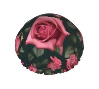 Rose skull eyes Reusable Shower Cap for Women, Double Waterproof Layers Bath Hat, Hair Treatment Essentials