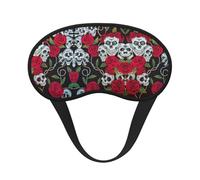 Rose Skull Eyes Sleep Mask,Blackout Eye Mask Adjustable Eye Cups,Sleeping Mask for Light Sleepers, Travelers