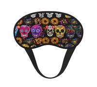Rose Skull Print Adults Soft Washable Eye Mask for Light Blocking Nap Face Sleeping Travel Cover