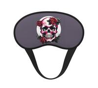 Rose Skull Print Adults Soft Washable Eye Mask for Light Blocking Nap Face Sleeping Travel Cover