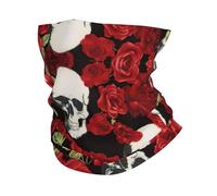 Rose Skull Print Face Mask Cover Cold Weather Scarf Gaiter Scarf Windproof Winter Neck Warmer For Men And Women