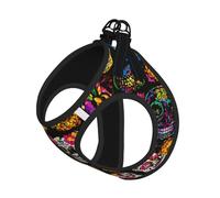 Rose Skull Print Harness Leash Set For Cat Dog, Reflective Adjustable Escape-Proof Vest Lead With Soft Breathable Mesh, For Small Pets And Kitten Puppy