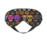 Rose Skull Print Sleep Eye Mask - Light Blocking for Deep Sleep Home Travel Use Ultra Soft
