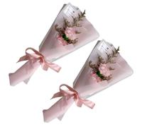 Rose Soap Flower Bouquet 2pcs Pink Soap Flower for Graduation Period | Eternal Flower Bouquet, Delicate Soap Flowers for Festival, Back to School Party