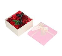 Rose Soap, Rose Petals For Bath Bath Pearls Floral Scented Bath Soap Rose Flower Petals Plant Essential Oil Rose Soap in Gifts Box For Her Women Girls Mom Birthdays Christmas (Red)