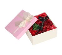 Rose Soap, Rose Petals For Bath Plant Essential Oil Rose Soap in Gifts Box Floral Scented Bath Soap Rose Flower Petals Decorative Soap For Her Women Girls Mom Birthdays Christmas