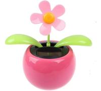 Rose Solar Dancing Sun Flower Automotive Ornament Solar Powered Dancing Sun Flower in Colorful Pots Swinging Animated Bobblehead Dancer Window Sun Catcher Car Dashboard Decor Portable Suncatchers