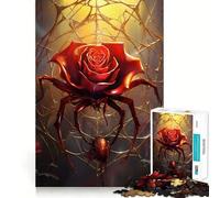 Rose Spider 1000 Piece Jigsaws for Adults Puzzle Boost Recall Anxiety Relief Accurate Edge Xmas Surprise (38x26cm)