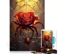 Rose Spider Jigsaw Puzzle for Teenagers 1000 Pieces Boost Memory Relaxing Fun Premium Cut Stylish Gift (38x52cm)