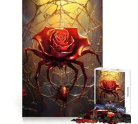 Rose Spider Jigsaw Puzzles 1000 Pieces for Adults Strengthen Recall Calm Mind Quality Edge Warm Surprise (50x75cm)