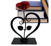 Rose Stand - Iron Rose Sculpture 5.91x7.87x2.36 Inch | Decorative Display Stand For Rosass Construction Wrought Iron | Flower Standd - La Me Room Decor