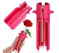 Rose Stem Thorn Stripper Tool Thorn Remover Leaf Stripper Tool, Flower Cleaner Cutter Rose Red, Floral Arrangements New Upgrades Efficient Professional Florist for Flower Shop Home Gardening