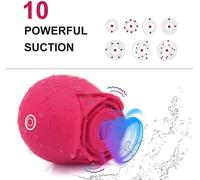 Lovehoney Rose Toy Clit Sucking Vibrator - Rechargeable 6 Speeds - Waterproof