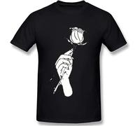 Rose Tattoo Homme T-Shirt Lil Peep Hellboy Tees Pure Cotton Oversized Short Sleeve S