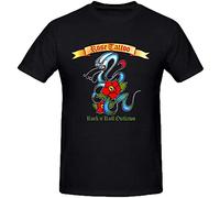 Rose Tattoo Rock N Roll Outlaws Funny Tee Shirts for Men Size L