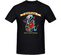 Rose Tattoo Rock N Roll Outlaws Funny Tee Shirts for Men Size L