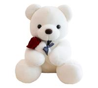 Rose TeddyBears - Plush Animal Toy, Soft Stuffed Bear With Rose Pattern, Cuddly Gift For Children, Girls, Birthday Present | Cute Decorative Stuffed Animal For Bedroom Play