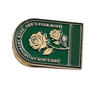 Rose-Themed Decorative Page Holder, Zinc Alloy Clip | Classic design, durable material, secure grip, ideal for notebooks